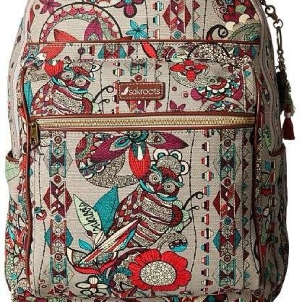 Sakroots Owl print Artists Circle Women's Backpack